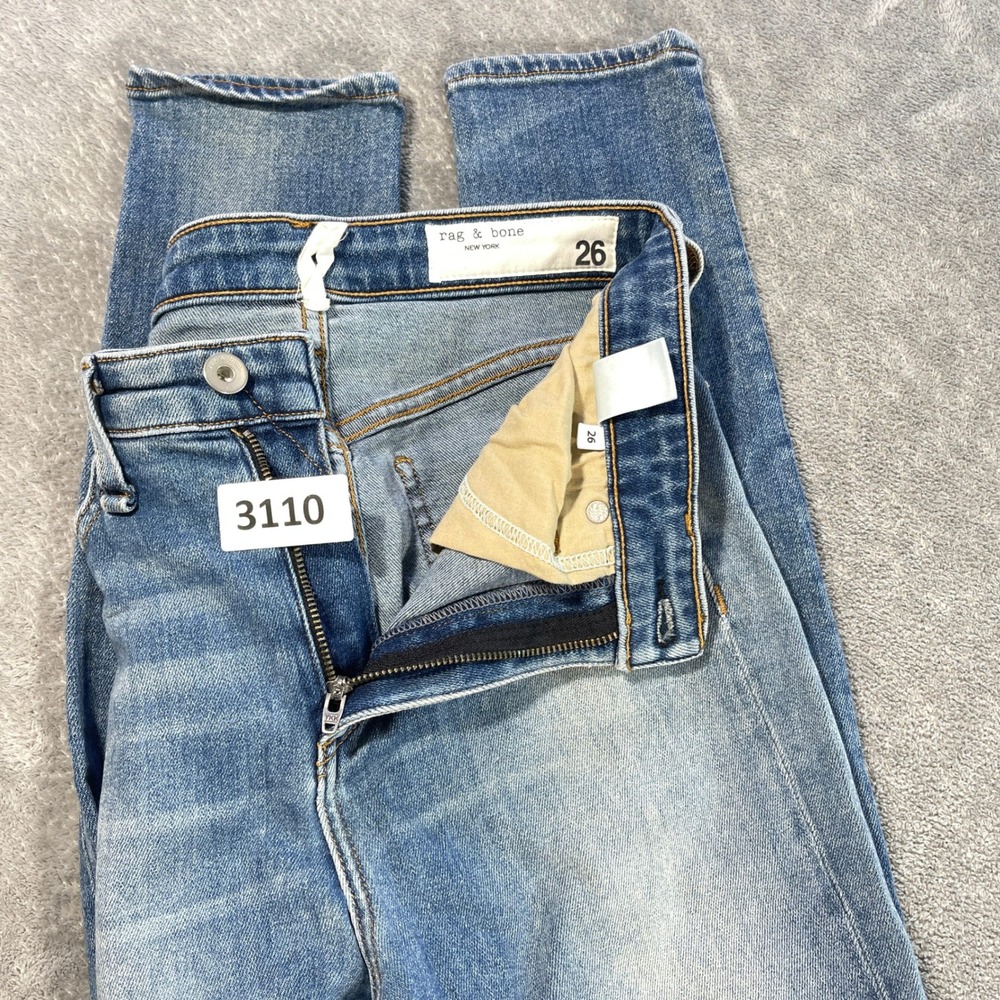 Rag & Bone Jeans Women 26 Blue Skinny Denim Medium Wash Mid Rise‎